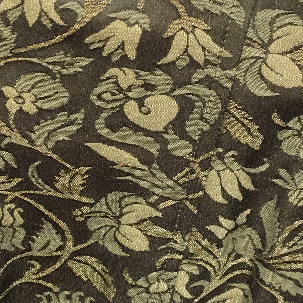 Ralph Lauren black label bustier in olive pattern silk - Picture 2 of 8
